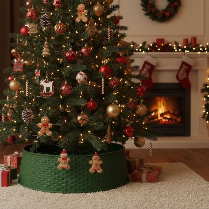 Funda para la base del árbol de Navidad, diámetro 65 cm, verde