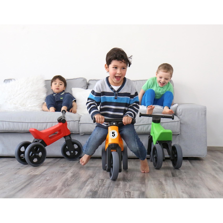 Funny Wheels - Bicicleta de equilibrio 2 en 1 RIDER SPORT rojo/negro