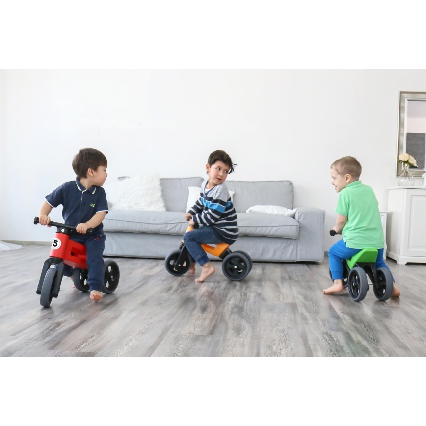 Funny Wheels - Bicicleta de equilibrio 2 en 1 RIDER SPORT rojo/negro