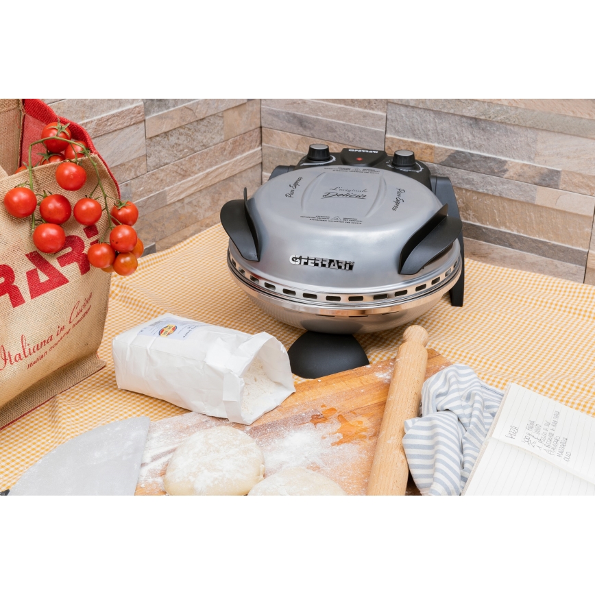 G3Ferrari G1000606 - Horno para pizza DELIZIA 1200W/230V plateado