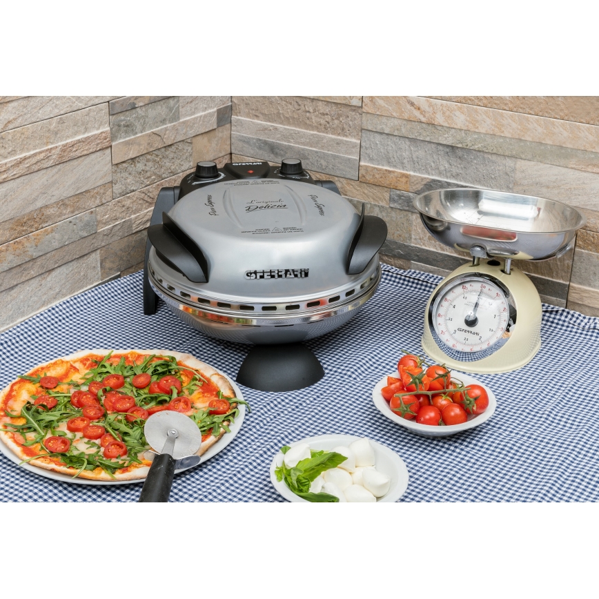 G3Ferrari G1000606 - Horno para pizza DELIZIA 1200W/230V plateado