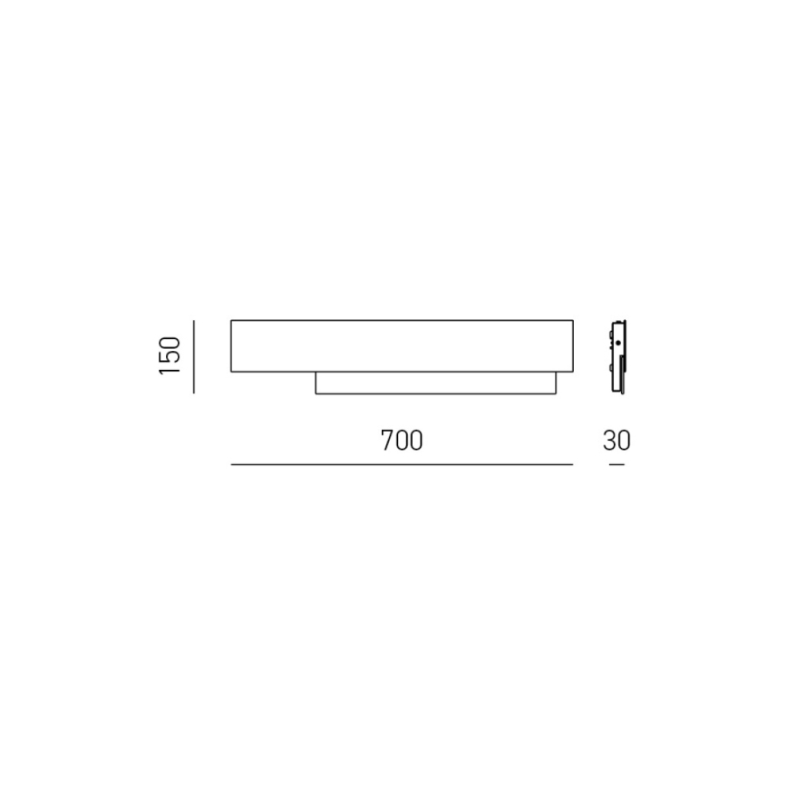 Gea Luce DOHA A G B - Aplique LED DOHA LED/25W/230V 70 cm blanco