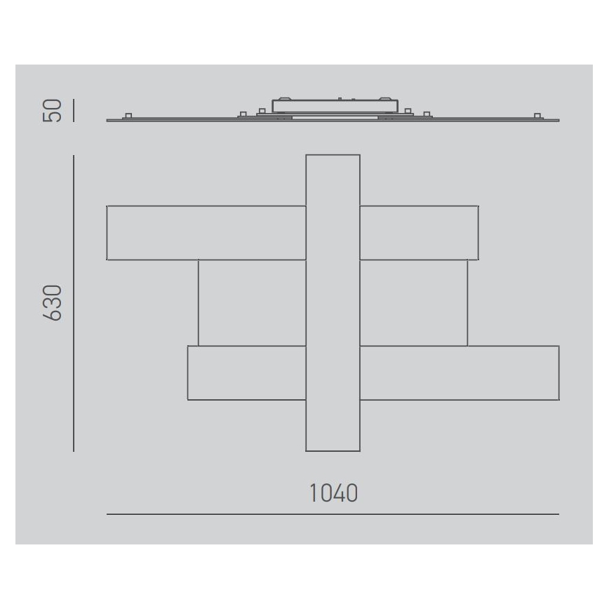 Gea Luce DOHA P G N - Plafón LED DOHA LED/50W/230V 104 cm negro