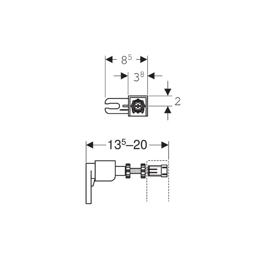 Geberit 111.815.00.1 - Juego para fijación a pared Duofix, 2 unidades