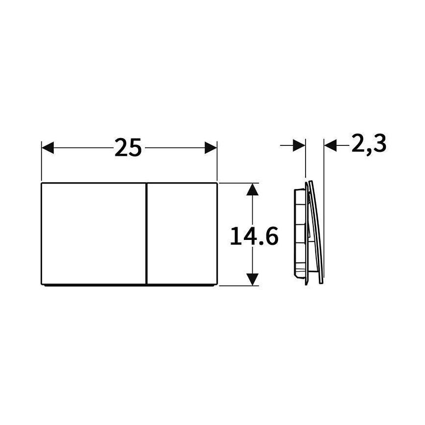 Geberit 115.622.QF.1 - Pulsador de descarga Sigma70 25x14,6 cm latón cepillado
