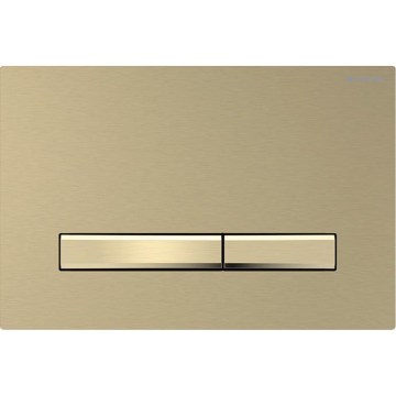 Geberit 115.672.QF.2 - Pulsador de descarga Sigma50 24,6x16,4 cm latón cepillado