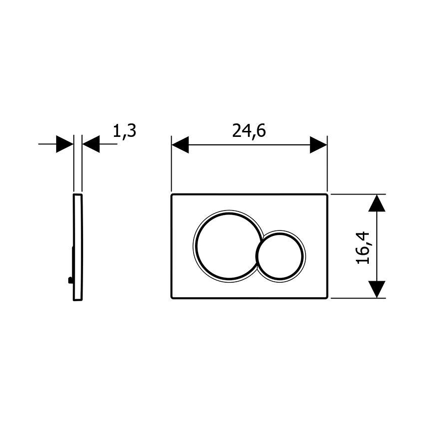 Geberit 115.770.21.5 - Pulsador de descarga Sigma01 Round 24,6x16,4 cm cromo brillante