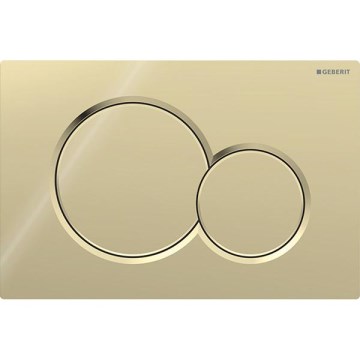 Geberit 115.770.DT.5 - Pulsador de descarga Sigma01 Round 24,6 x 16,4 cm en latón