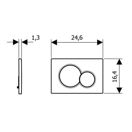 Geberit 115.770.KA.5 - Pulsador de descarga Sigma01 Round 24,6x16,4 cm cromo brillante/cromo mate