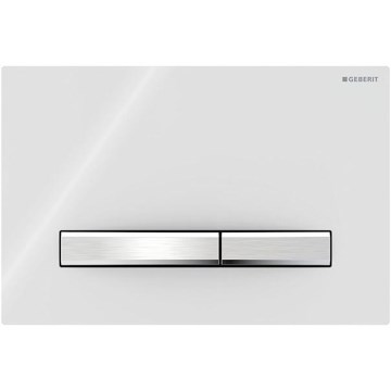Geberit 115.788.11.2 - Pulsador Sigma50 24,6x16,4 cm blanco/cromo mate