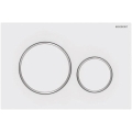 Geberit 115.882.JT.1 - Pulsador de descarga Sigma20 24,6 x 16,4 cm blanco/cromo brillante