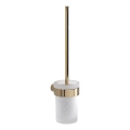 Gedy - Cepillo de pared para inodoro PIRENEI cristal esmerilado/dorado