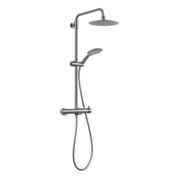 Gedy - Conjunto de ducha con grifería STAR PLUS gris metálico