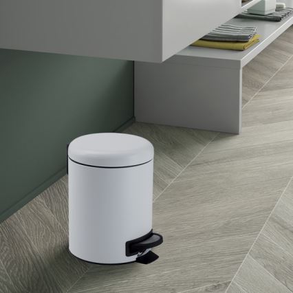 Gedy - Cubo de basura POTTY 3 l con cierre suave, blanco