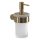 Gedy - Dispensador de jabón de pared PIRENEI 110 ml vidrio esmerilado/oro mate