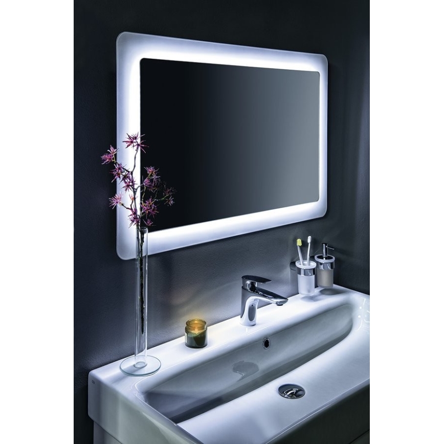 Gedy - Dispensador de jabón de pared PIRENEI 110 mm blanco leche tarros/cromo brillante
