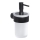 Gedy - Dispensador de jabón mural PIRENEI 110 ml, cristal opalino/negro mate