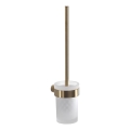 Gedy - Escobilla de WC de pared PIRENEI cristal opalino/dorado mate