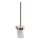 Gedy - Escobilla de WC de pared PIRENEI cristal opalino/dorado mate