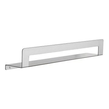 Gedy - Estante con toallero CLEO 50 cm, acero inoxidable mate