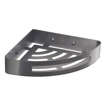 Gedy - Estante de esquina para ducha SMART 21x4,5 cm gris metálico