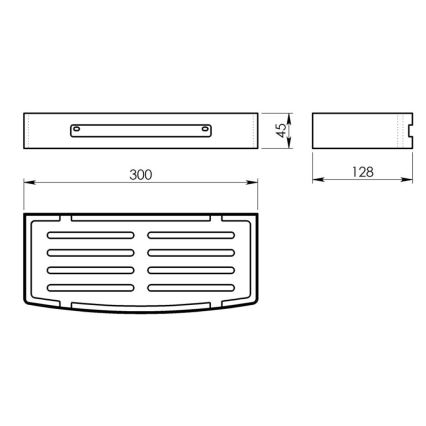 Gedy - Estante de pared para ducha SMART 30x12,8 cm gris metálico