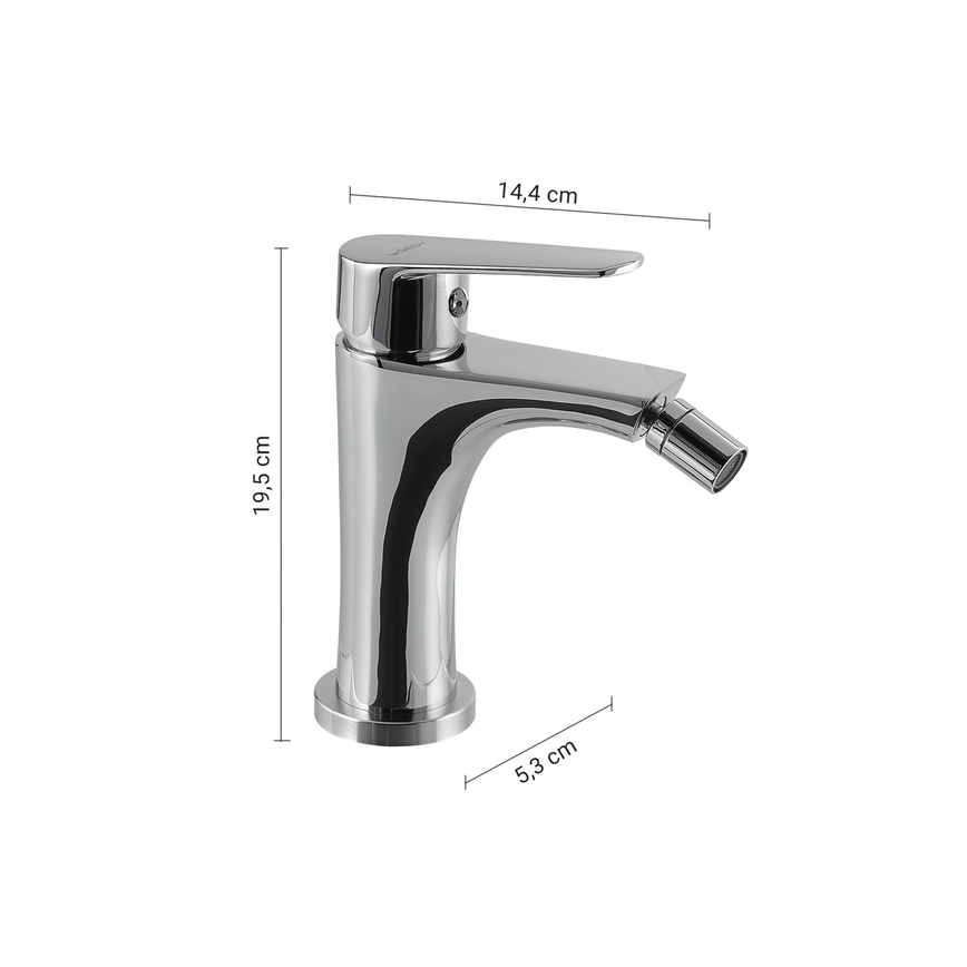 Gedy - Grifo de bidé COMO 19,5 cm cromo brillante