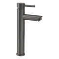 Gedy - Grifo de lavabo ALTO 28,5 cm, gris metálico