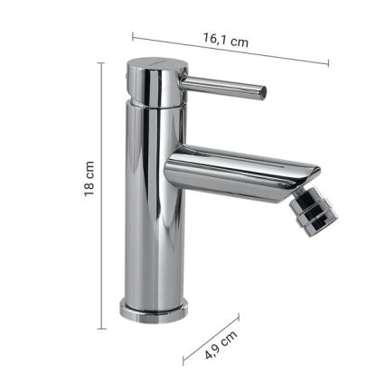 Gedy - Grifo para bidé COMO 18 cm, acabado cromado brillante