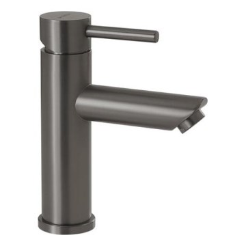 Gedy - Grifo para lavabo GARDA 18 cm, acabado gris metálico