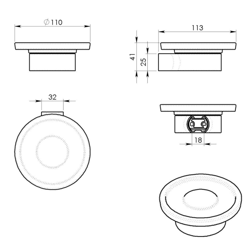 Gedy - Jabonera de pared PIRENEI, vidrio opalino/dorado