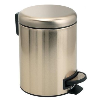 Gedy - Papelera POTTY 3 l Cierre suave dorado mate