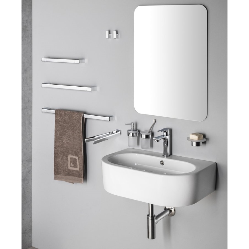 Gedy - Portatoallas giratorio de pared PIRENEI 36 cm cromo brillante