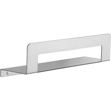 Gedy - Repisa con toallero CLEO 30 cm acero inoxidable mate