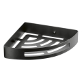 Gedy - Repisa de esquina para ducha SMART 21x4,5 cm negro mate