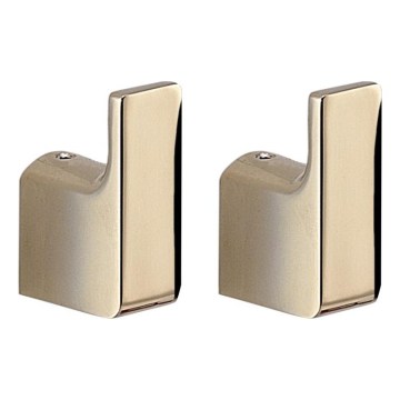 Gedy - Set de 2 ganchos de pared PIRENEI, dorado