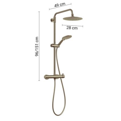 Gedy - Set de ducha con grifo STAR PLUS en latón
