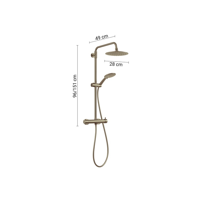 Gedy - Set de ducha con grifo STAR PLUS en latón