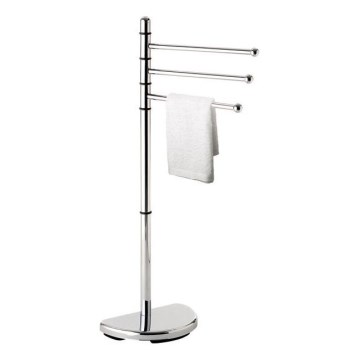 Gedy - Soporte con toallero HIBISCUS de 90,5 cm cromo brillante