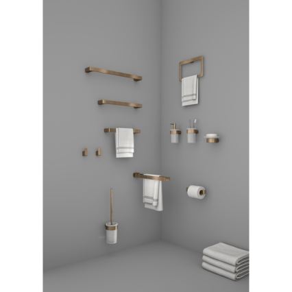 Gedy - Toallero de pared PIRENEI 15x23 cm, bronce