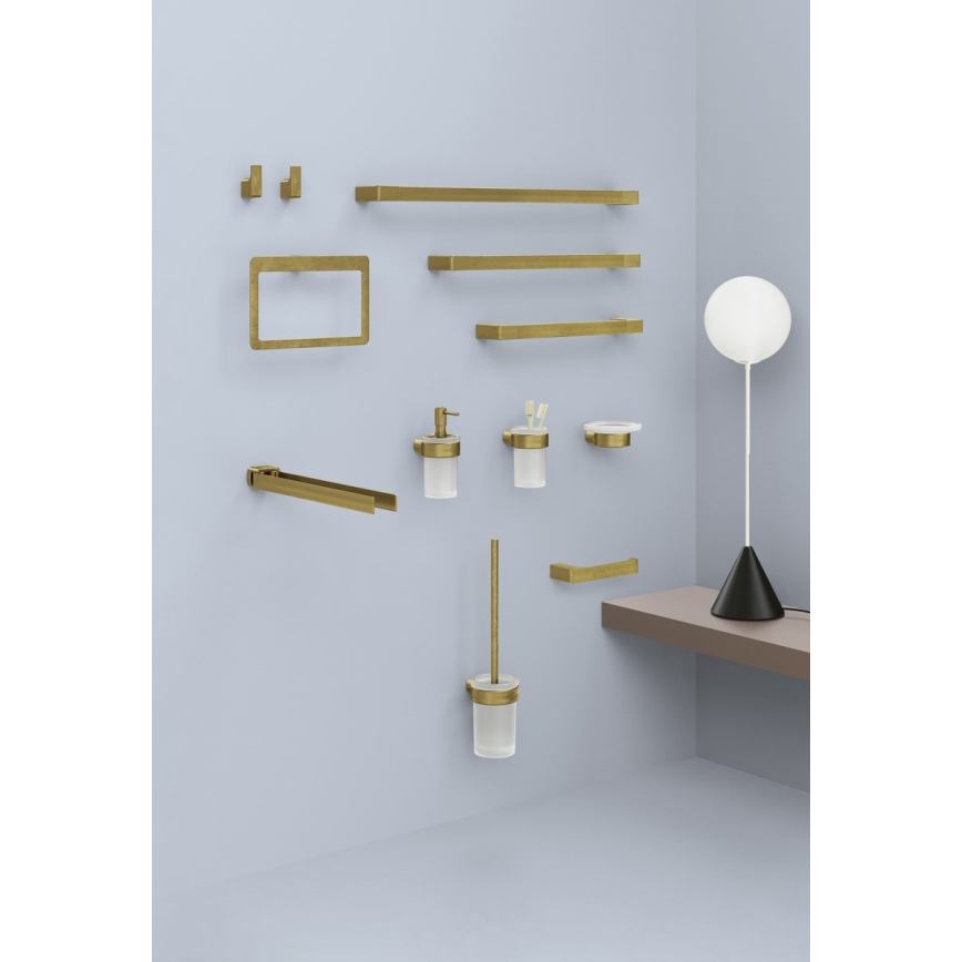 Gedy - Toallero de pared PIRENEI 35,9 cm oro mate