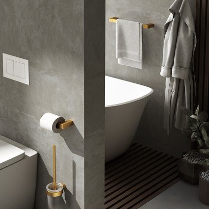Gedy - Toallero de pared PIRENEI 6,6 x 60 cm dorado