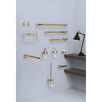 Gedy - Toallero de pared PIRENEI 6,6x45 cm dorado