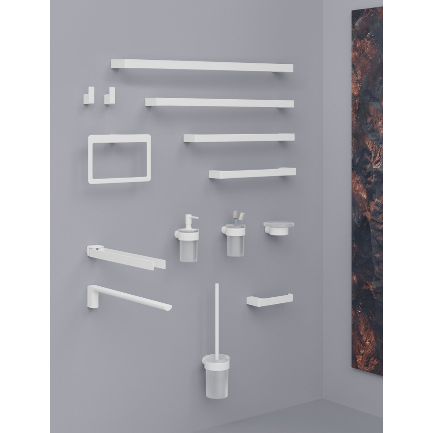 Gedy - Toallero mural PIRENEI 6,6x45 cm blanco mate