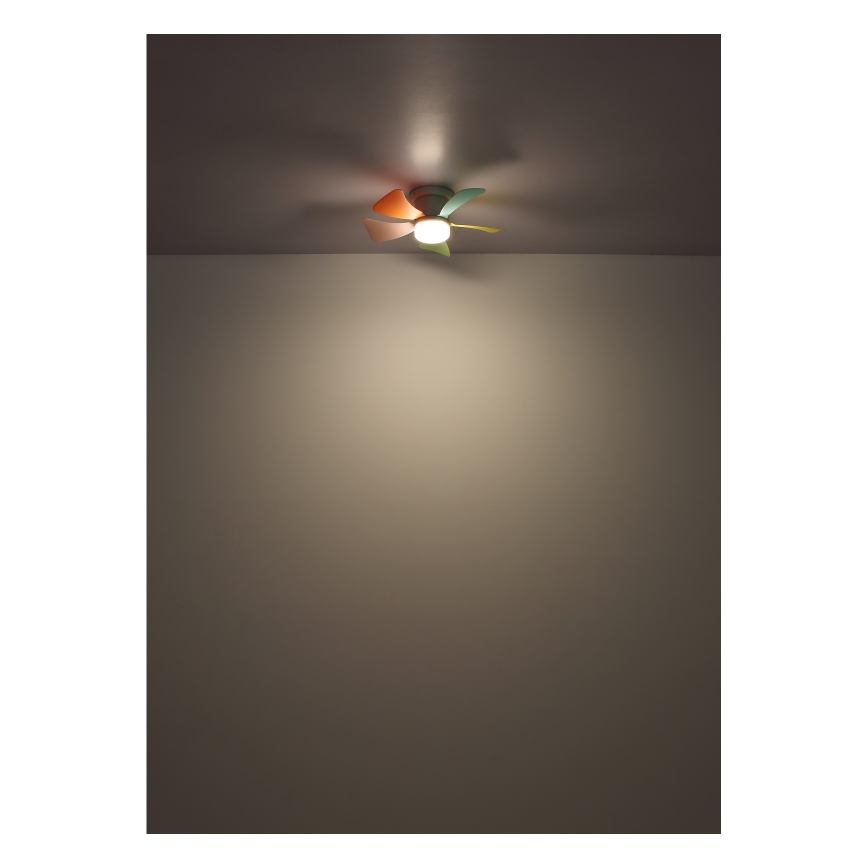 Globo - Ventilador de techo LED regulable LED/10W/230V 3000-6500K multicolor + mando a distancia