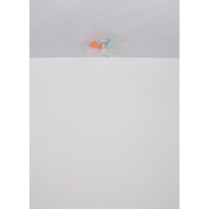 Globo - Ventilador de techo LED regulable LED/10W/230V 3000-6500K multicolor + mando a distancia