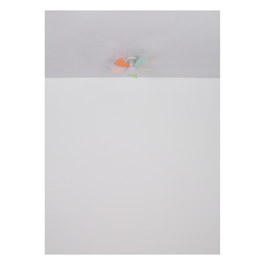 Globo - Ventilador de techo LED regulable LED/10W/230V 3000-6500K multicolor + mando a distancia