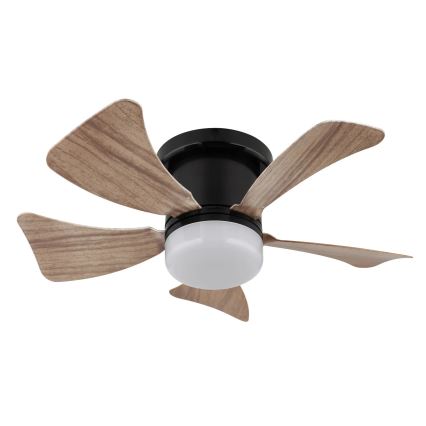 Globo - Ventilador de techo LED regulable 10W/230V 3000-6500K marrón + mando a distancia
