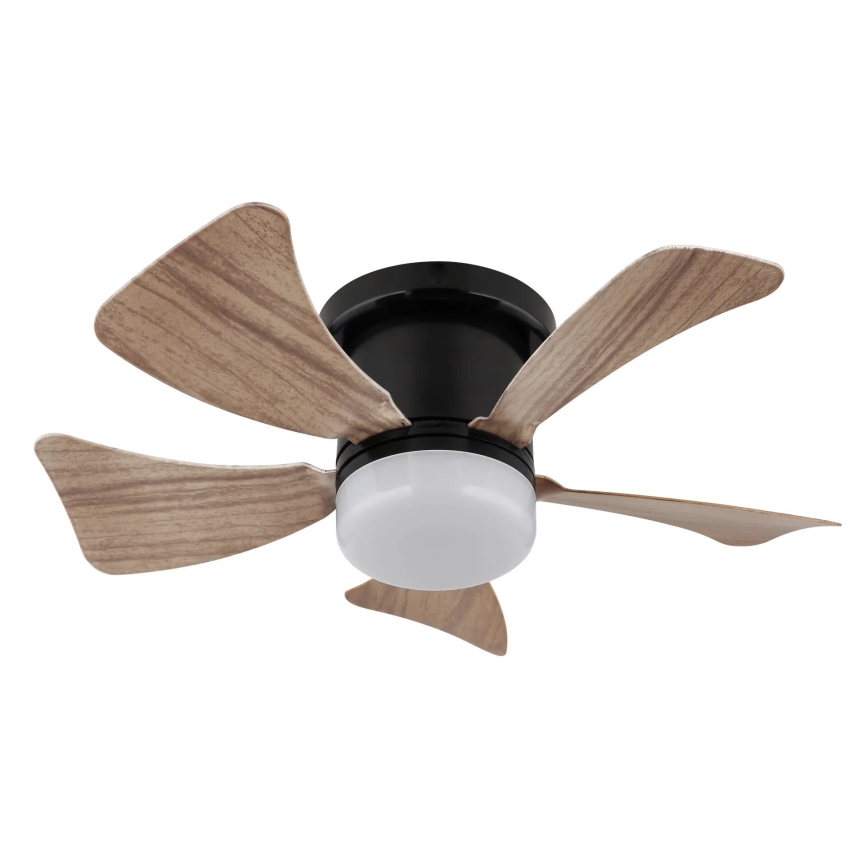 Globo - Ventilador de techo LED regulable 10W/230V 3000-6500K marrón + mando a distancia
