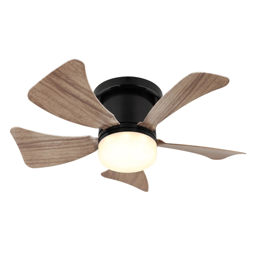 Globo - Ventilador de techo LED regulable 10W/230V 3000-6500K marrón + mando a distancia